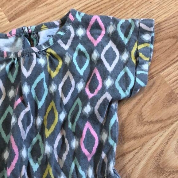 Carters Girls Multicolor Diamond Pattern Dress Size 4T - Picture 5 of 7